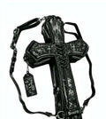Black cross-shaped Cross Bag on a white background